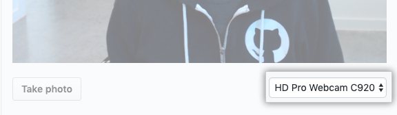 Dropdownmenü der Kamera