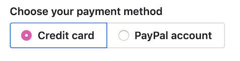 Switch Billing payment methods