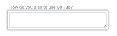 GitHubの利用計画の説明フィールド