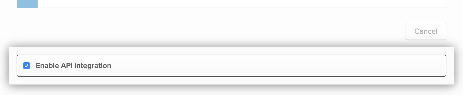 "Enable API integration" checkbox for Okta application