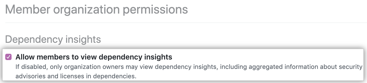 Checkbox to allow members to view insights