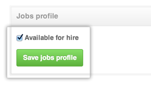 Jobs profile settings