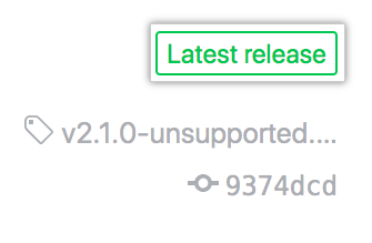 Latest release tag
