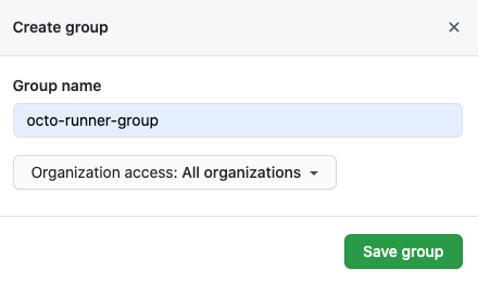 Add runner group options