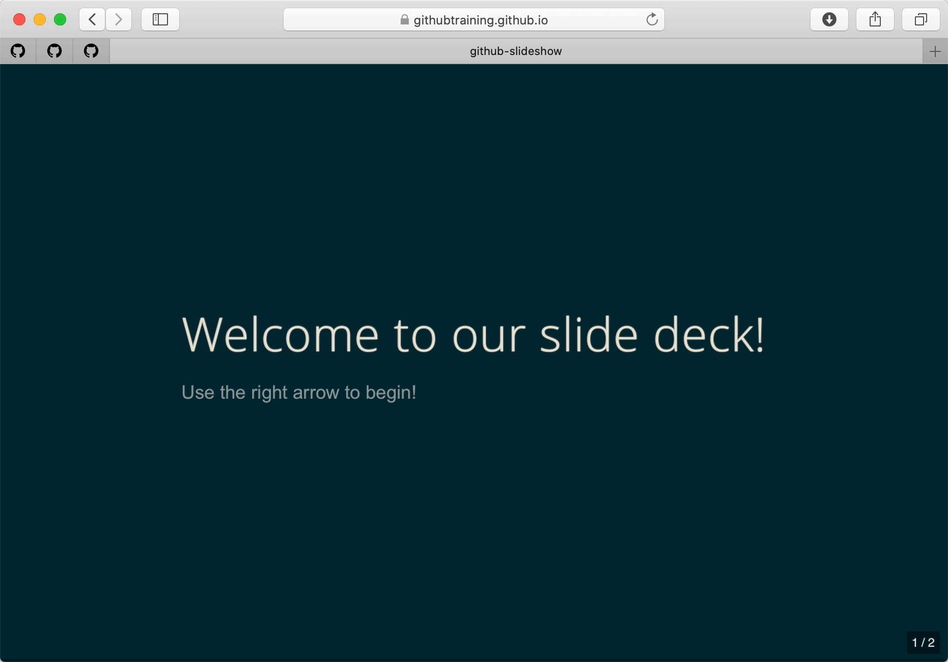 a gif of a slide show running on a browser