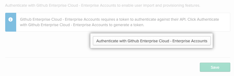 Button to authenticate with GitHub