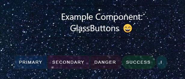 Example Buttons Glass Button Example