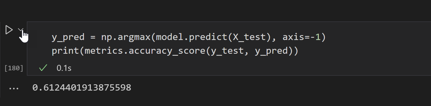 Evaluate the neural network