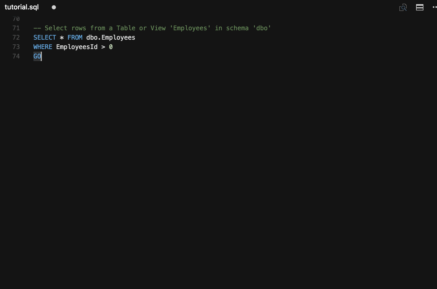execute tsql