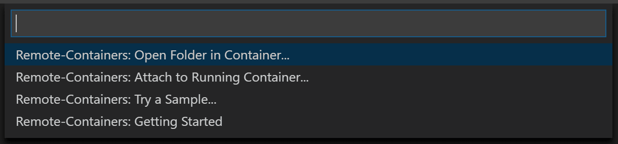 Remote - Containers commands