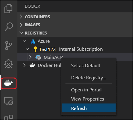 Refresh registry
