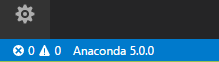 Selected Python interpreter in the Status Bar