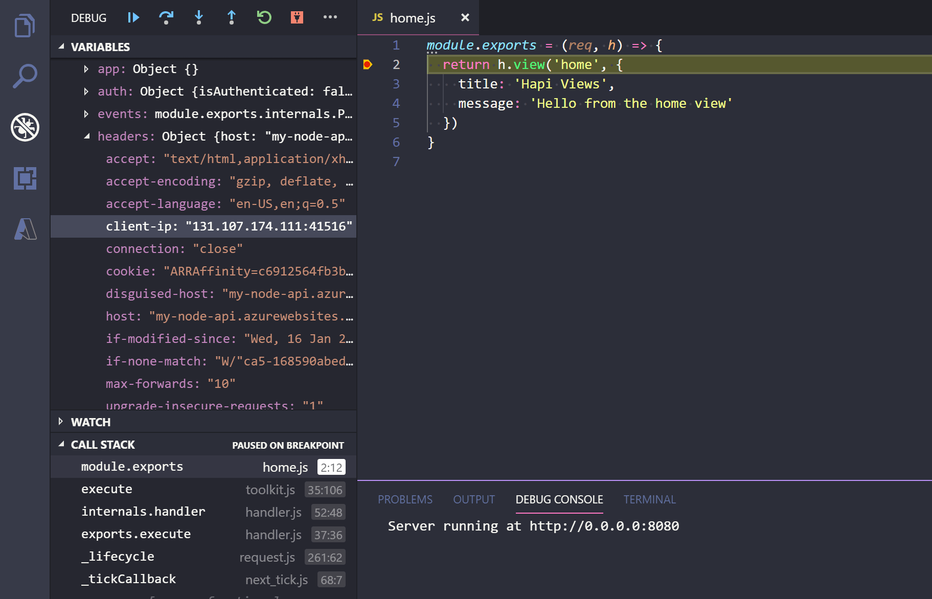 Remote breakpoint