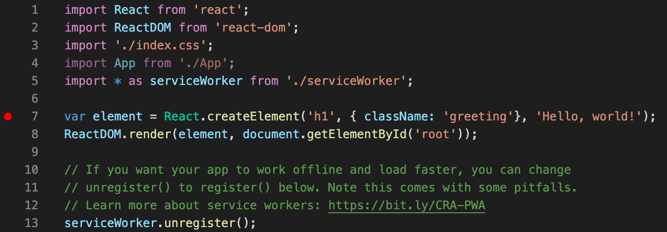 Set a breakpoint