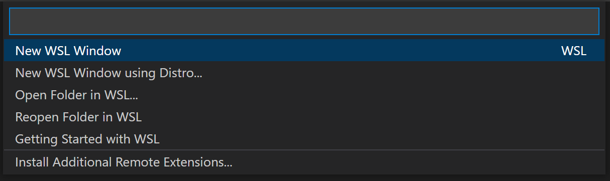 WSL extension commands