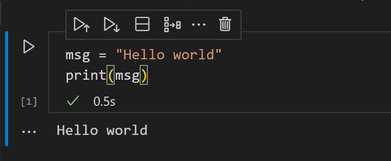 Simple Jupyter code cell