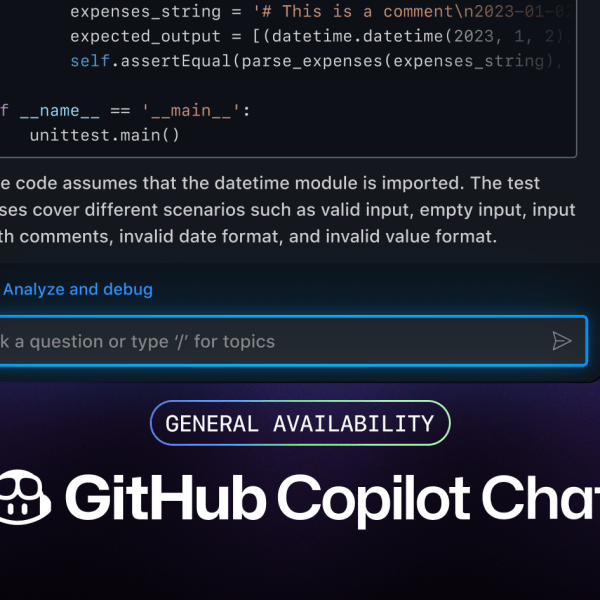 GitHub Copilot Chat now generally available for organizations and individuals