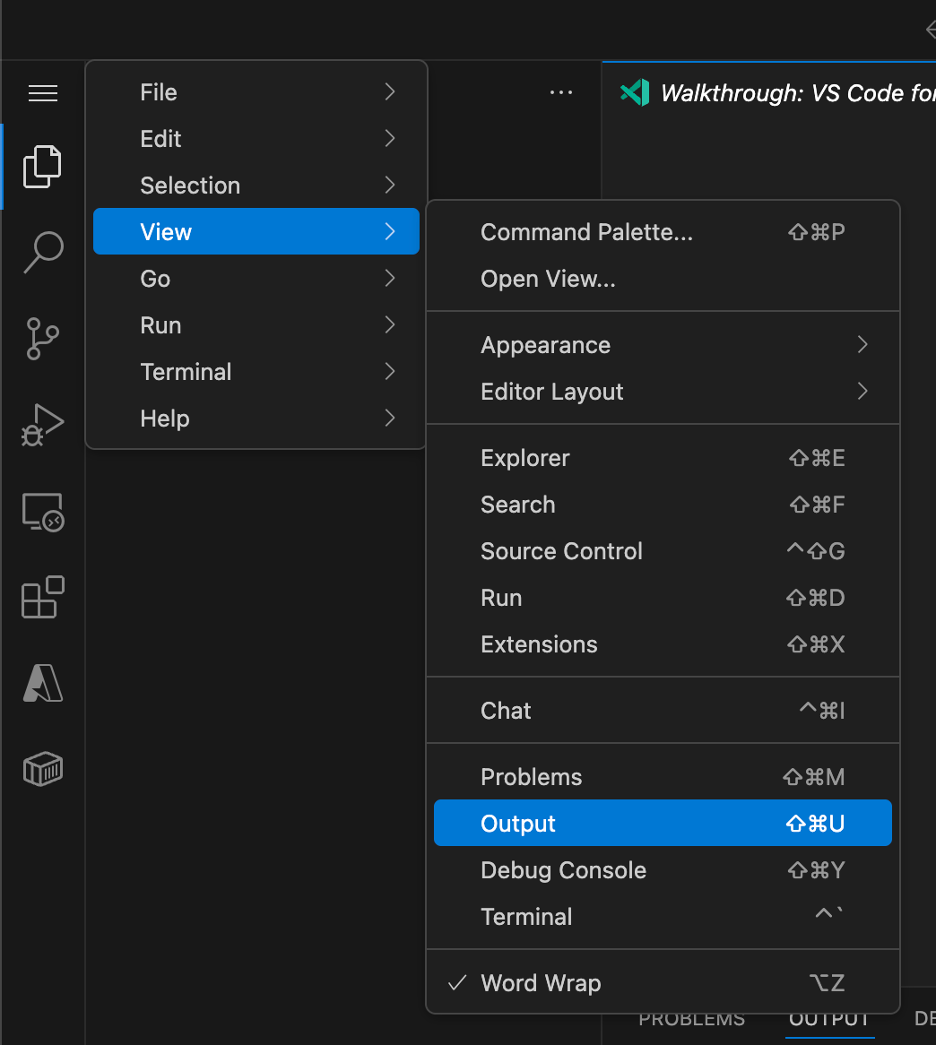 Screenshot that shows Logs