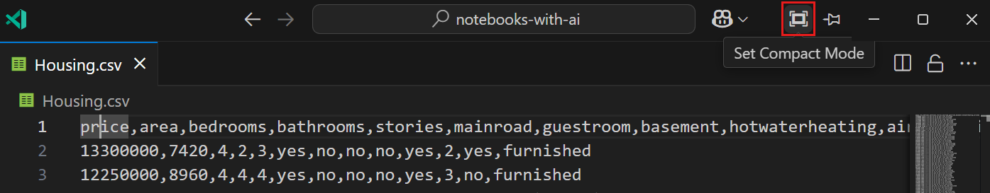 Floating window title bar with Compact Mode option highlighted